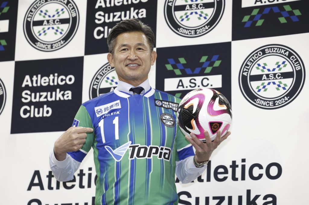 Miura, world’s oldest active pro soccer player, set to continue career