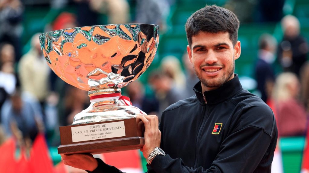 Alcaraz ends post-Wimbledon drought with 1st Monte Carlo title