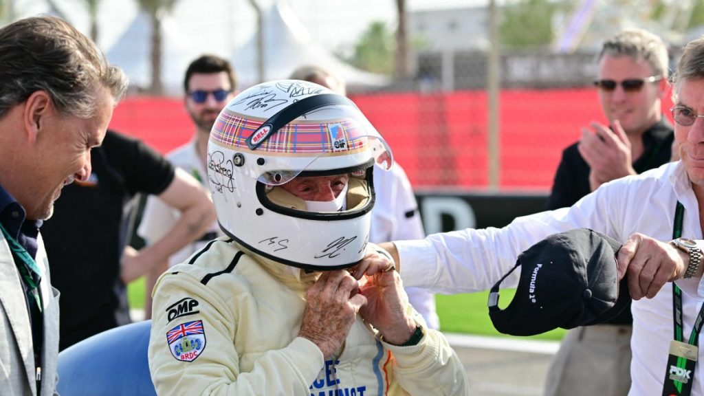 Schumacher signs helmet for Stewart’s tribute, for Dementia research