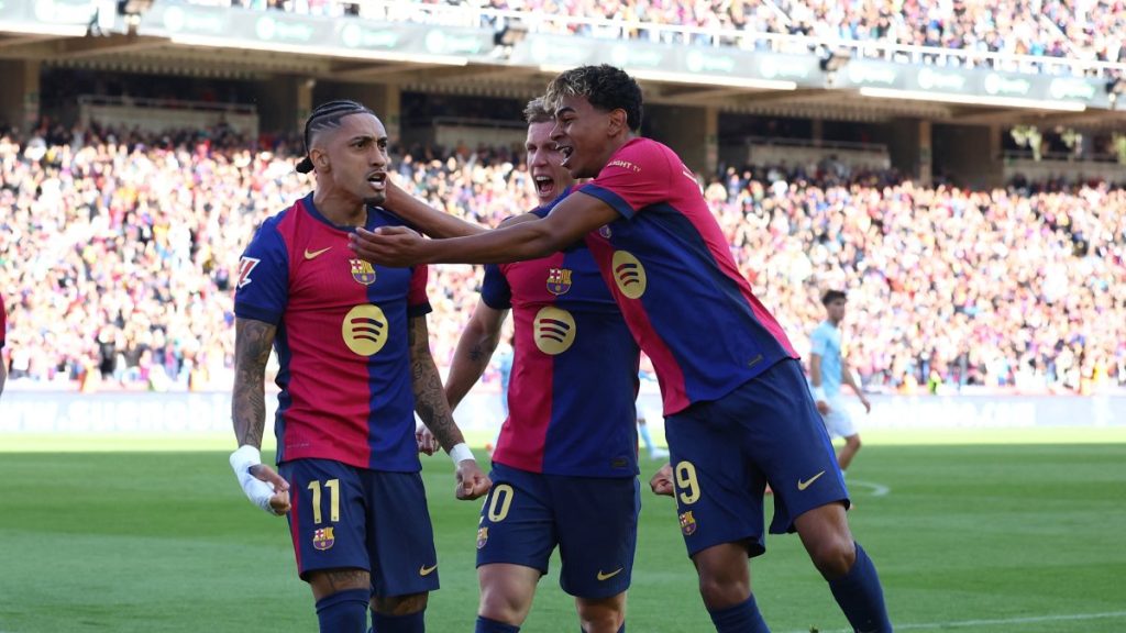 Barca pull comeback to beat Celta Vigo 4-3, extend La Liga lead