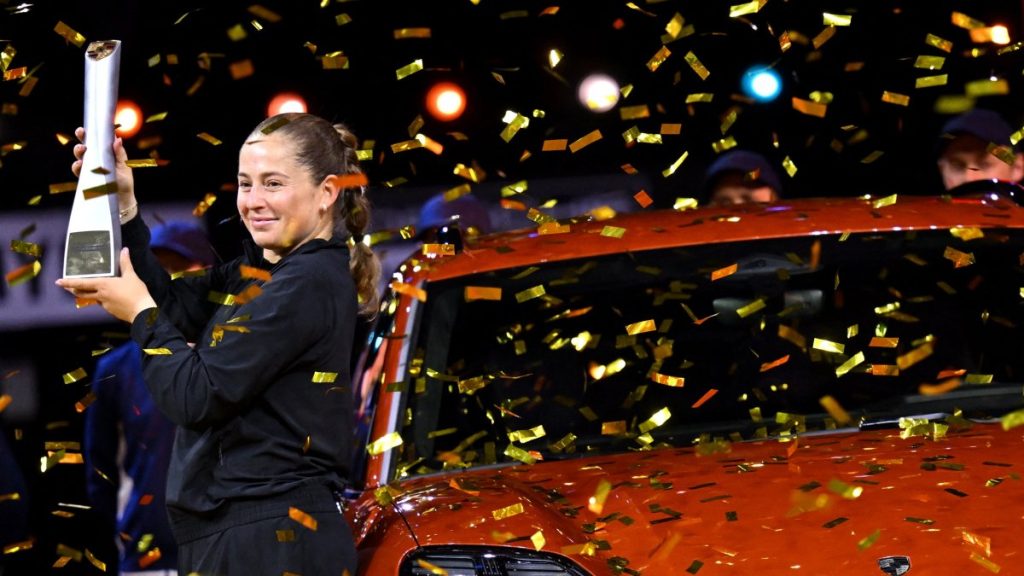 Unseeded Ostapenko shifts gears to beat Sabalenka at Porsche GP