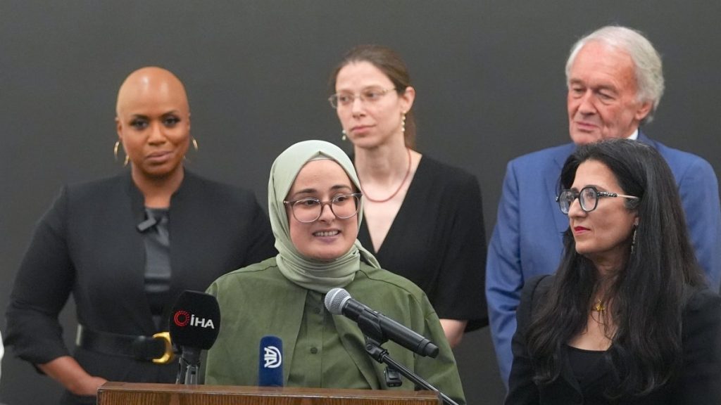 Released Turkish student gets warm welcome in Massachusetts